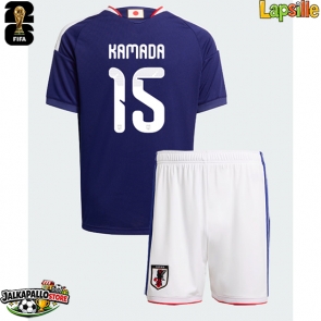 Japani Daichi Kamada #15 Kotipaita Lapsille MM-kisat 2026 Lyhythihainen (+ shortsit)